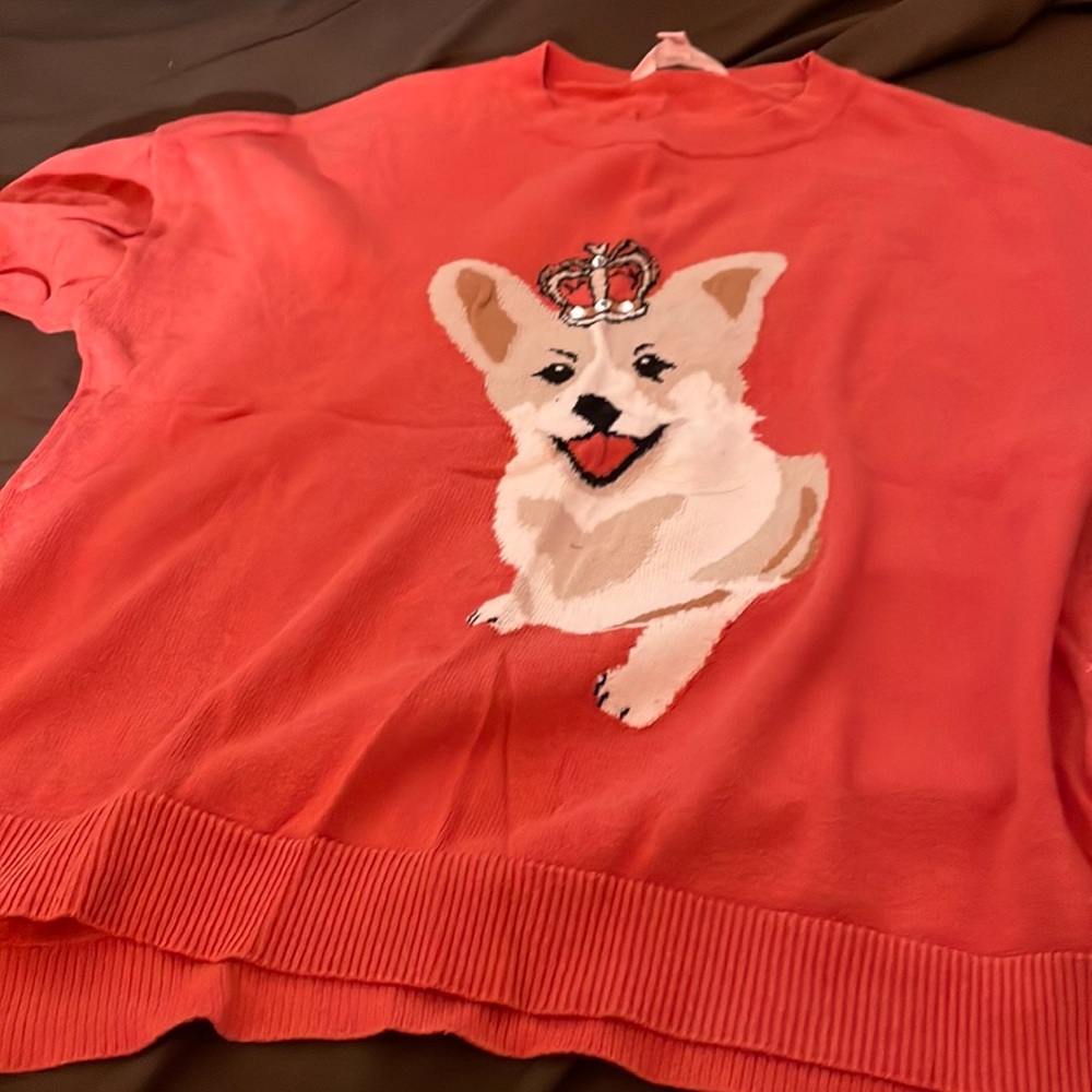 Pink corgi sweater